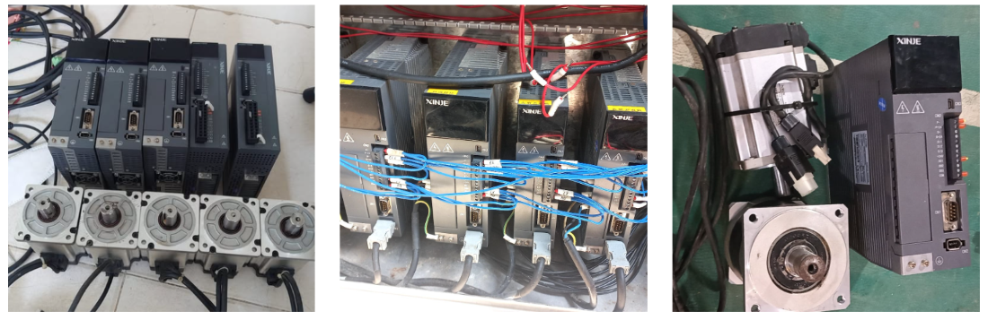 nhân viên catec đang Sửa Chữa AC Servo Hư Động Cơ