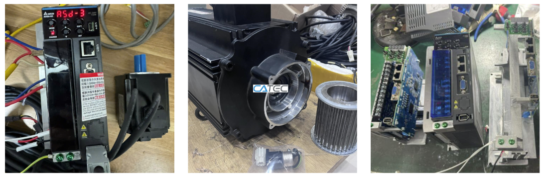 servo đang được sửa tại xưởng catec
