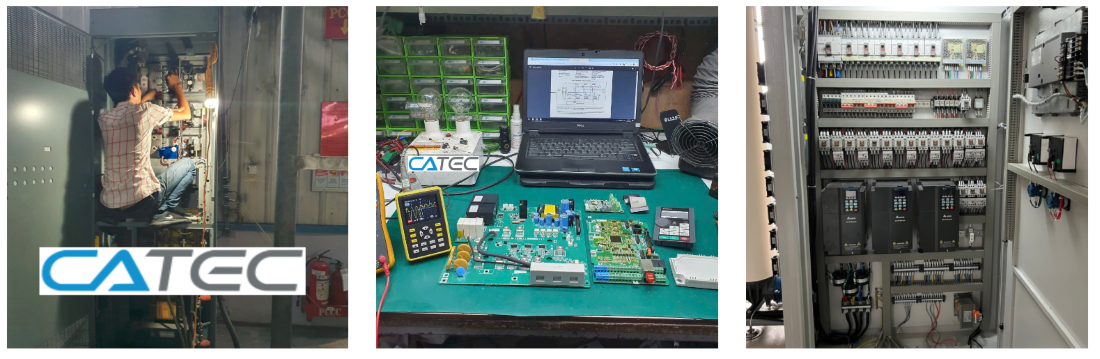 biến tần đang được sửa tại xưởng catec