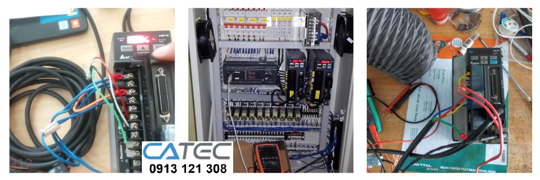 catec đang sửa servo delta